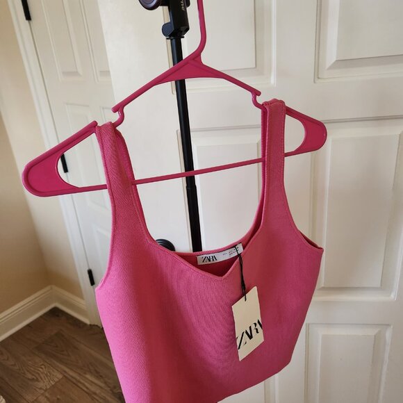 New Zara pink crop blouse and cardigan set size L - Picture 12 of 15